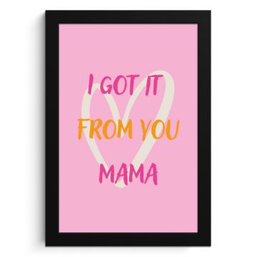 Maman - Citation - Coeur - Rose