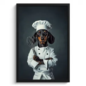 Cadre Photo - Chien - Garde - Cuisinier