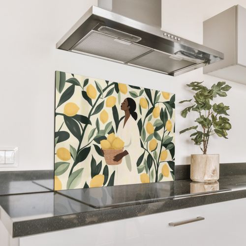 Fond de hotte - Femme - Panier - Citrons - Feuilles