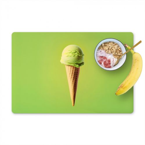 Sets de table - Corne - Cuillère à glace - Verte