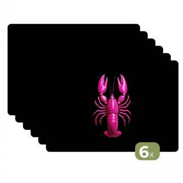 Sets de table - Homard - Rose vif - Points - Accrocheur