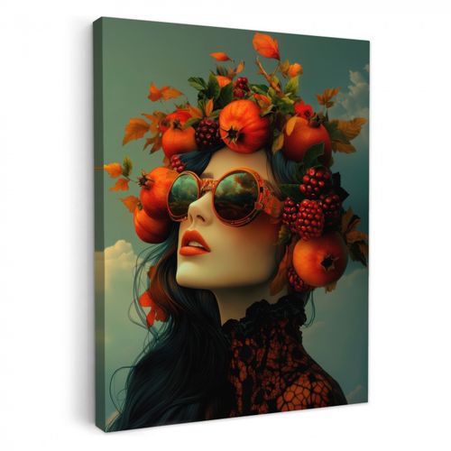Tableau sur toile - Femme - Grenade - Automne - Lunettes de soleil