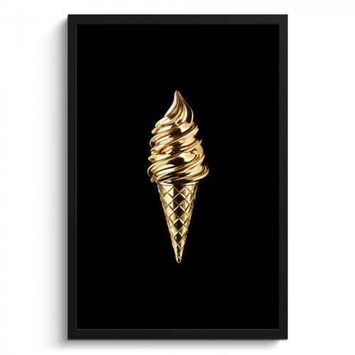 Cadre Photo - Glace - Or - Noir - Alimentation