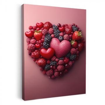 Fruits - Coeurs - Fraises - Framboises - Myrtilles