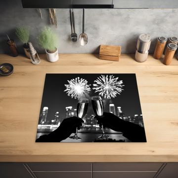 Protection plaque induction - Feux d'artifice - Cheers - Skyline - Champagne