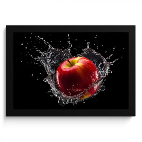 Cadre Photo - Pomme - Rouge - Eau - Noir - Fruit