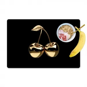 Sets de table - Cerisier - Noir - Or - Chrome