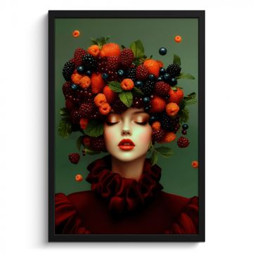 Cadre Photo - Femelle - Fraises - Framboises - Mûres - Baies