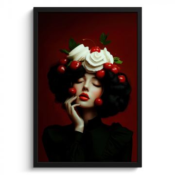 Cadre Photo - Femme - Cerises - Crème fouettée