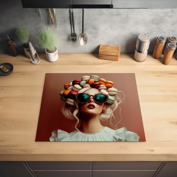 Protection plaque induction - Femme - Macarons - Lunettes