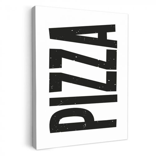 Tableau sur toile - Pizza - Japandi - Décoration - Vintage