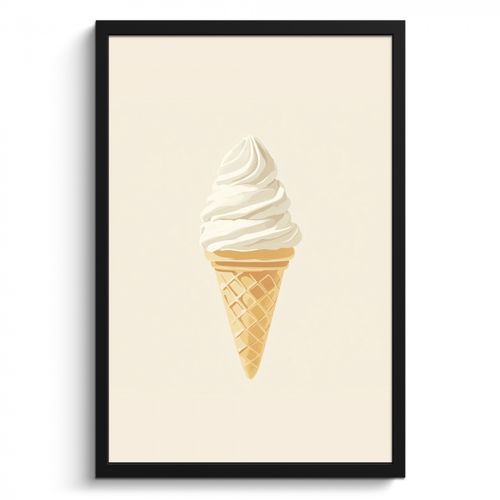 Cadre Photo - Cornet de glace - Blanc