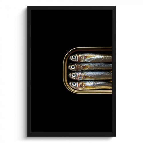 Cadre Photo - Sardines - Boîte - Noir - Poisson