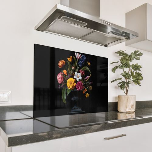 Fond de hotte - Printemps - Fleurs - Classique - Vase
