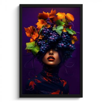 Cadre Photo - Femme - Pourpre - Raisins