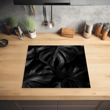Protection plaque induction - Noir - Monstera - Feuilles