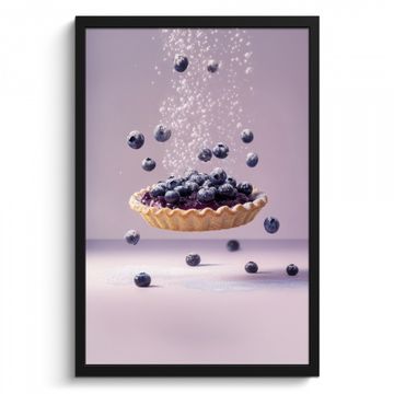 Cadre Photo - Alimentation - Gâteau - Baies - Bleu