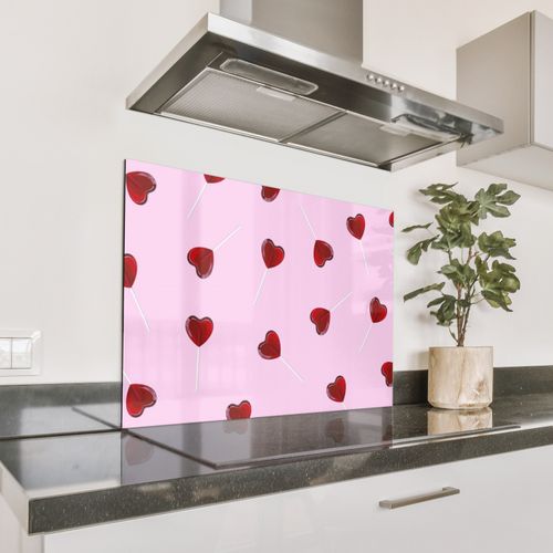 Fond de hotte - Rose - Coeur - Sucette - Bonbon