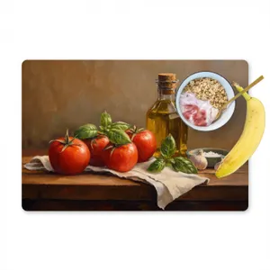Sets de table - Tomates - Huile d'olive - Nature morte
