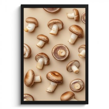 Cadre Photo - Champignons de châtaigne - Beige