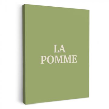 Tableau sur toile - Pomme - Vert - Minimaliste