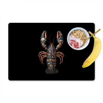 Sets de table - Cancer - Noir - Motif floral - Artistique