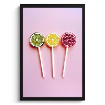 Cadre Photo - Sucette - Bonbons - Agrumes