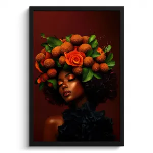 Cadre Photo - Femme - litchi - exotique