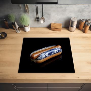 Protection plaque induction - Hot dog - Porcelaine - Bleu de Delft - Aliments
