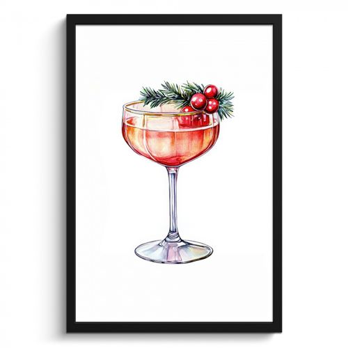 Cadre Photo - Cocktail - Fête - Hiver - Décoration