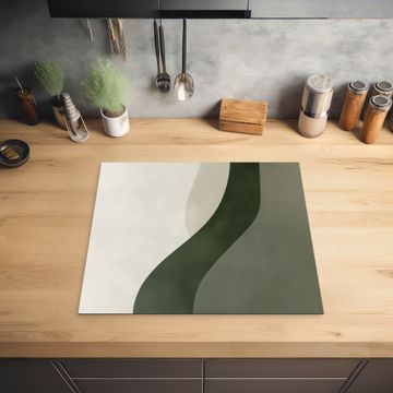 Protection plaque induction - Japandi - Vert - Abstrait - Moderne