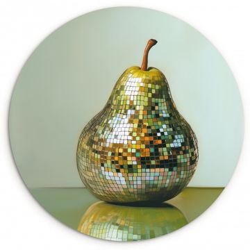 Tableau rond - Fruit - Disco - Art - Glitter