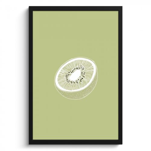Cadre Photo - Kiwi - Dessin au trait - Minimaliste - Vert