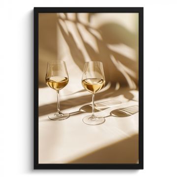 Cadre Photo - Vin - Verres à vin - Blanc