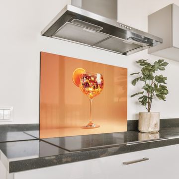 Fond de hotte - Boisson - Orange - Paillettes - Disco