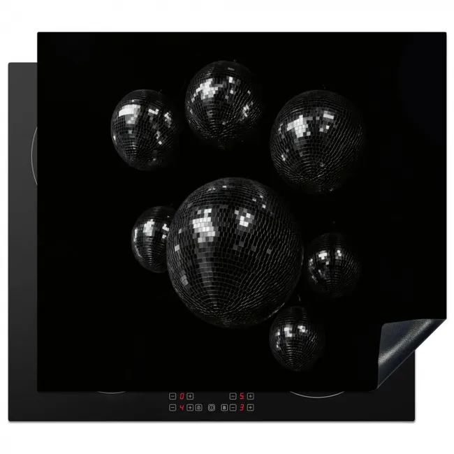 Vinyle de protection contre l'induction 3mm - Boules de discothèque - Minimaliste - Noir