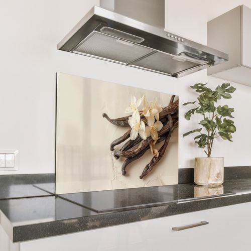 Fond de hotte - Vanille - Floral - Beige