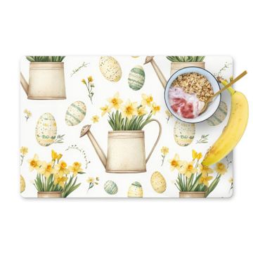 Sets de table - Arrosoir - Fleurs - Oeufs
