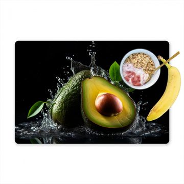 Sets de table - Avocat - Légume - Feuille - Eau - Noir - Vert