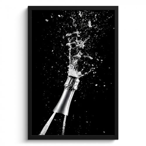 Cadre Photo - Champagne - Noir - Éclaboussures - Éclatement