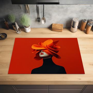 Protection plaque induction - Orange - Chapeau - Femme