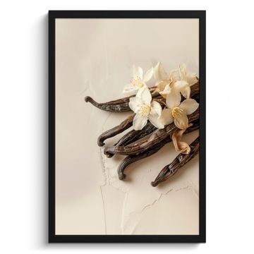 Cadre Photo - Vanille - Floral - Beige