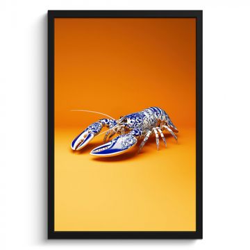 Cadre Photo - Homard - Bleu de Delft - Bouclier - Dur - Orange