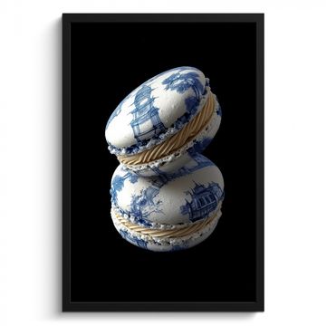 Cadre Photo - Alimentation - Macarons - Bleu de Delft - Biscuits
