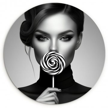 Tableau rond - Femme - Lolly - Noir