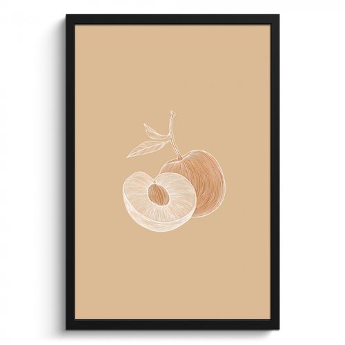 Cadre Photo - Pêche - Dessin au trait - Fosse - Beige