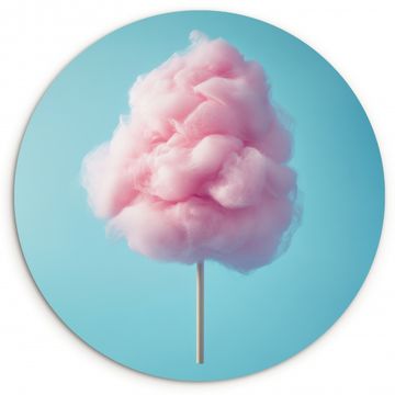 Tableau rond - Barbe à papa - Sucré - Bonbon
