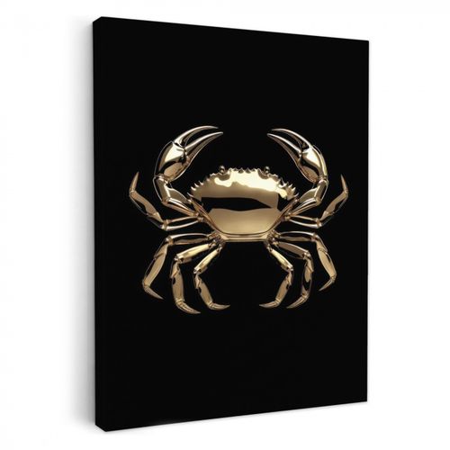 Tableau sur toile - Or - Crabe - Animaux - Noir