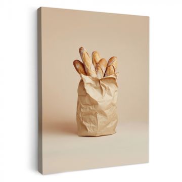 Tableau sur toile - Baguette - Pain - Baguette - Beige