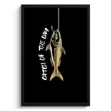 Cadre Photo - Poisson - Noir - Or - Texte